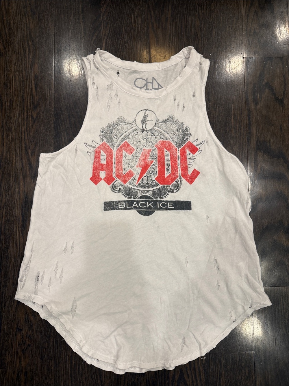 Chaser White AC/DC Graphic Tank Top